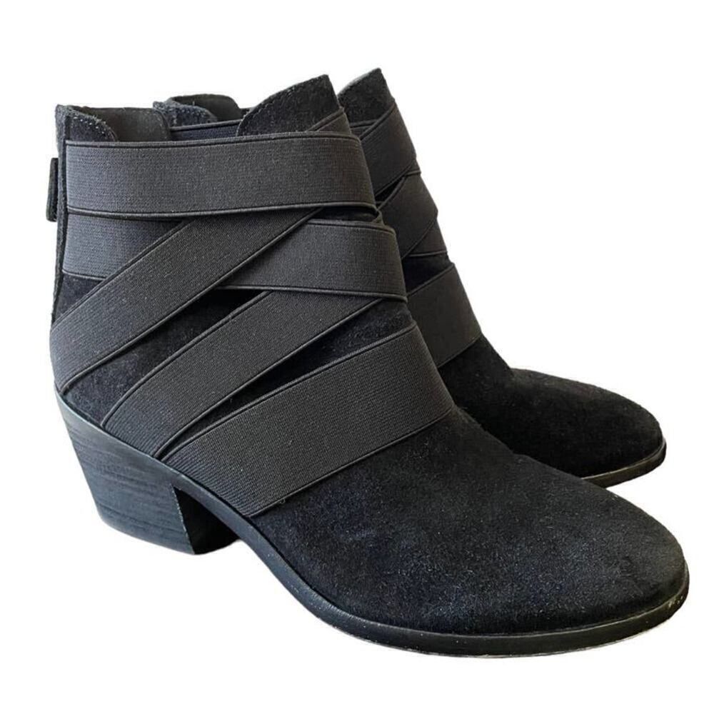Eileen Fisher Willis Black Suede Bootie Women's SZ 7.5 System